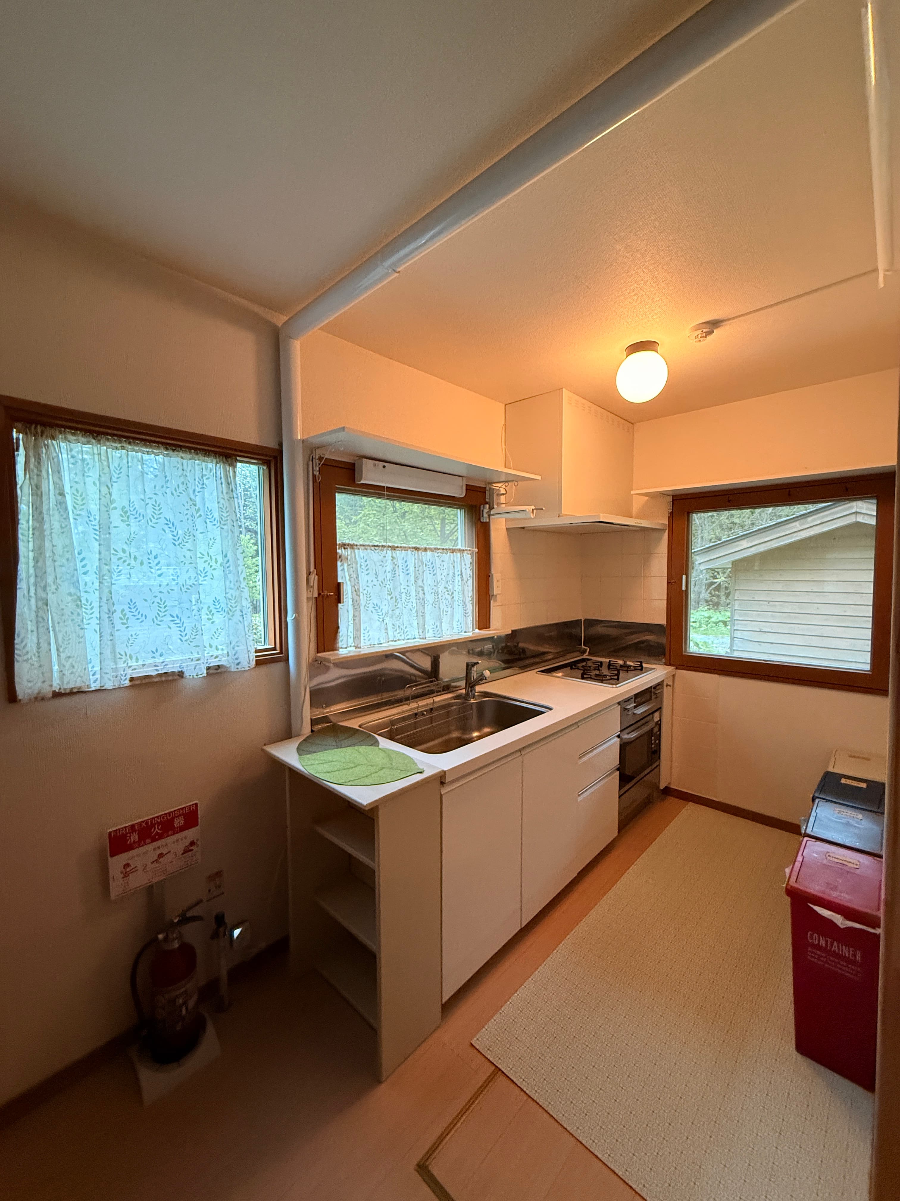 The kitchen at Wakaranai Lodge.