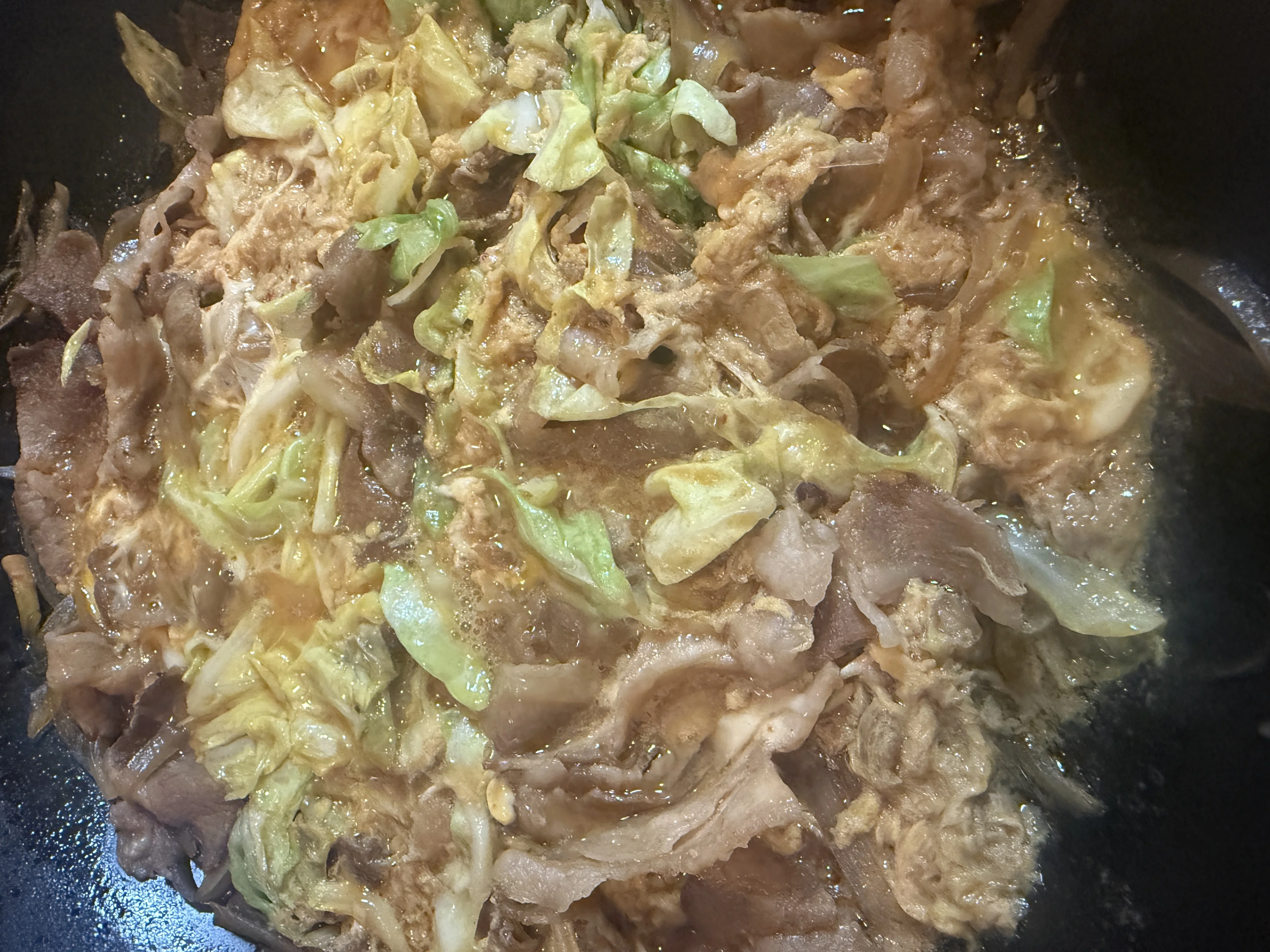 Sunday cooking in the pan